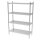 Combisteel Regalsystem mit 4 Böden aus verchromten Stahl 1200x500x1800mm