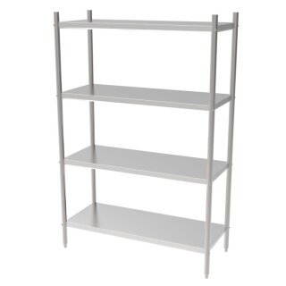 Combisteel Regalsystem mit 4 Böden aus verchromten Stahl 1500x500x1800mm