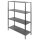 Combisteel Regalsystem mit 4 Böden aus verchromten Stahl 1500x400x1800mm