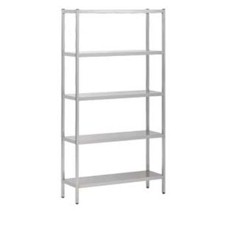 Combisteel Regalsystem mit 5 Böden aus verchromten Stahl 1000x400x1800mm