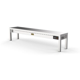 Gastro Warmhaltebrücke 1-stufig – 1600 mm breit, für Buffet und Speisenausgabe