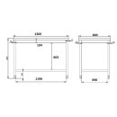 Combisteel Arbeitstisch aus Edelstahl 1300x800x900mm