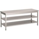 Combisteel Arbeitstisch mit 2 Böden aus Edelstahl...