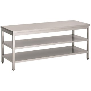 Combisteel Arbeitstisch mit 2 Böden aus Edelstahl 1700x800x900mm
