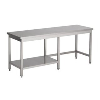 Combisteel Arbeitstisch mit  ½ Grundboden aus  Edelstahl1700x700x900mm