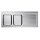 Combisteel Einbauspüle mit 2 Becken links aus Edelstahl 2000x600x40mm