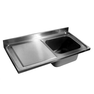 Combisteel Einbauspüle mit 1 Becken rechts aus Edelstahl 1200x700x40mm