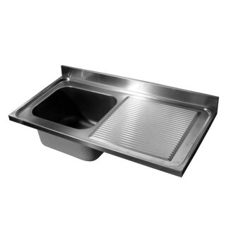 Combisteel Einbauspüle mit 1 Becken links aus Edelstahl 1400x700x40mm