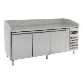 Combisteel Pizzakühltisch mit Granitplatte und 3 Türen