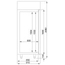 Combisteel Bäckerei-Tiefkühlschrank Monoblock mit 1 Türe 850 Liter aus Edelstahl