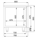 Combisteel Bäckerei-Kühltisch mit 3 Türen...