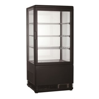 Combisteel Kühlvitrine mit 3 Böden 68 Liter in schwarzem Design