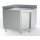 Combisteel Eck-Arbeitsschrank mit 1 Flügeltüte und Aufkantung 1000/1000x600x850mm