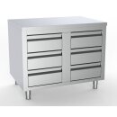 Combisteel Arbeitsschrank 6 Schubladen Edelstahl AISI 430...