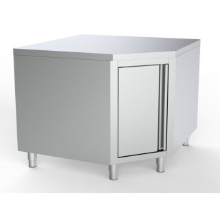 Combisteel Eck-Arbeitsschrank 1 Flügeltüre Edelstahl 1000/1000x700x850mm