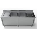 Combisteel Spülschrank 2 Schiebetüren 2 Becken...