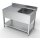 Combisteel Spültisch 1 Becken rechts Grundboden Edelstahl 1200x700x850mm