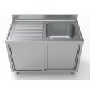 Combisteel Spülschrank 2 Schiebetüren 1 Becken...