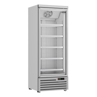 Combisteel Tiefkühlschrank 600 Liter 1 Glastür 5 Böden fahrbar 750x710x1997mm