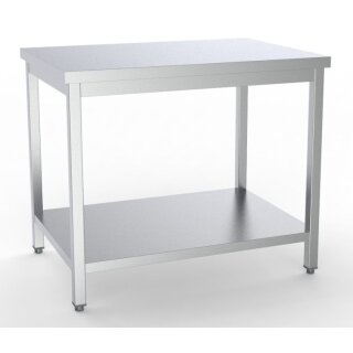 Combisteel Arbeitstisch mit Grundboden aus Edelstahl  900x700x850mm