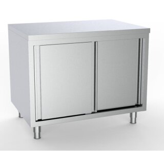 Combisteel Arbeitsschrank mit Schiebetüren aus Edelstahl 1200x600x850mm