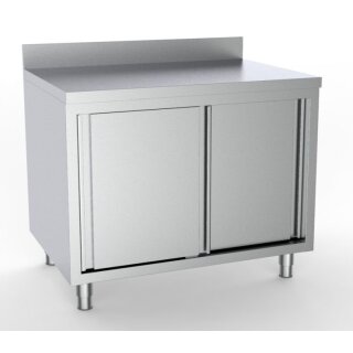 Combisteel Arbeitsschrank mit Schiebetüren und Aufkantung 1400x700x850mm