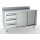 Combisteel Arbeitsschrank mit 2 Türen 3 Schubladen Aufkantung 1800x700x850mm