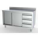 Combisteel Arbeitsschrank mit 2 Türen 3 Schubladen...