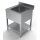 Combisteel Spültisch 1 Becken mit Grundboden aus Edelstahl 700x700x850mm
