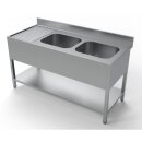 Combisteel Spültisch 2 Becken rechts mit Grundboden...