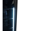 Displaykühlschrank in schwarz mit 382 Liter - 1 Tür, abschließbar, selbstschließend