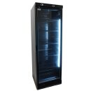Displaykühlschrank in schwarz mit 382 Liter - 1 Tür, abschließbar, selbstschließend
