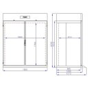 Combisteel Tiefkühlschrank Profi-Line 1400 Liter mit 2 Glastüren