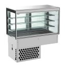 Combisteel Einbau-Kühlvitrine mit eckig...