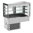 Combisteel Einbau-Kühlvitrine mit eckigem Glasaufbau...
