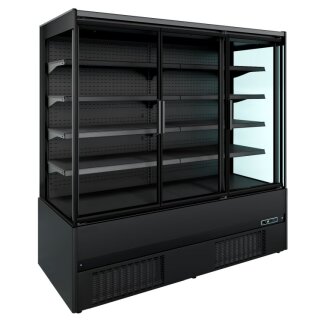 Combisteel Wandkühlregal Jamie 1.9  Supermarktregal mit 3 Türen und Umluft