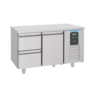 Combisteel Kühltisch mit 1 Türe und 2 Schubladen aus Edelstahl 1400x700x850mm
