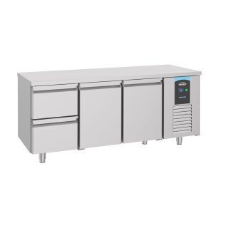 Combisteel Kühltisch mit 2 Türen und 2 Schubladen aus Edelstahl 1865x700x850mm