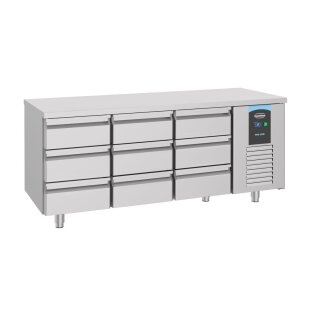 Combisteel Kühltisch Belegstation mit 9 Schubladen aus Edelstahl 1865x700x850mm