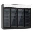 Kühlschrank 4 Glastüren Schwarz Ins-2060R Bl...