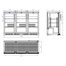 Combisteel Barkühlschrank mit 3 Türen und 6...