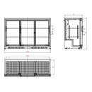 Combisteel Barkühlschrank mit 3 Türen und 6...