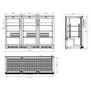 Combisteel Barkühlschrank mit 3 Türen und 6...