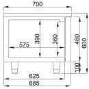 Combisteel Kühltisch mit 4 Schubladen und Umluft aus Edelstahl 2130x700x600mm