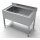 Combisteel Spültisch mit 1Becken und Grundboden Aufkantung  Edelstahl 1200x700x850mm