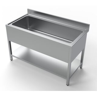 Combisteel Spültisch 1 Becken mit Grundboden Aufkantung  1400x700x850mm