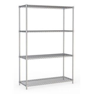 Combisteel Regalsystem mit 4 Böden aus Chrome 1200x450x1800mm