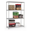 Combisteel Regalsystem mit 4 Böden aus Chrome 1200x450x1800mm