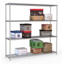 Combisteel Regalsystem mit 4 Böden aus Chrome 1800x450x1800mm