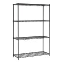 Combisteel Regalsystem mit 4 Böden aus Stahl schwarz...